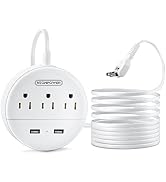 NTONPOWER 2 Prong Power Strip, 9.8ft Extension Cord with Polarized Plug, 3 Prong to 2 Prong Outle...