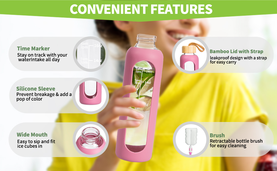 glass water bottles