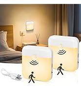 QIHANS 2 Pack Rechargeable Cruise Cabin Night Light, Magetic Night Lights Motion Sensor with USB ...