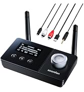 SOOMFON Dual Antenna Bluetooth Transmitter for TV Bluetooth 5.3 Receiver 3-in-1 to 2 Headphones w...