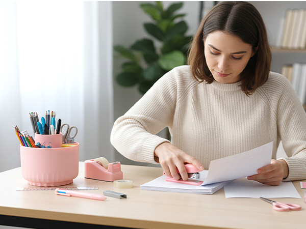 Pink Desk Accessories