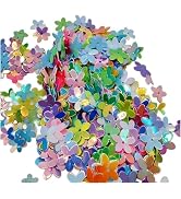 300Pcs Glitter Flower Sequins, Mixed Colors, Loose Crafting Embellishments for Sewing, Wedding De...