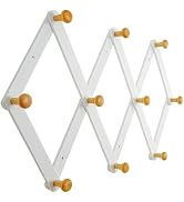 Dseap Expandable Coat Rack (Larger Version) - 24” High, Anti-Slip, Ultra Heavy Duty Wooden Accord...