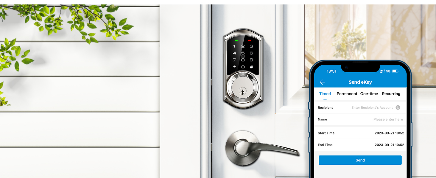 front door lock with Temporary one time codes for Delivery person?Cleaners