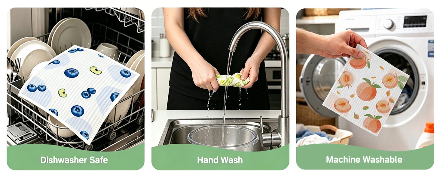 Dishwasher Safe / Hand Wash / Machine Washable
