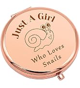 Snails Lover Gift Travel Makeup Mirror Snails Gift Funny Animal Lover Gifts Snails Themed Gift fo...