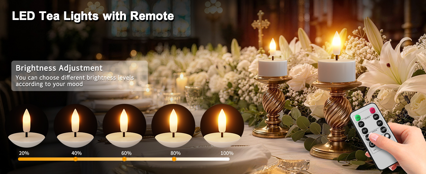 rechargeable tea lights with remote