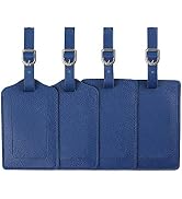 Vigorport Luggage Tags, Leather Personalized Suitcase Tag Set of 4 Pack | TSA Approved Luggage ID...
