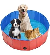 AMGSH Dog Whelping Box, Foldable Birthing Pool for Dogs, Whelping Pool for Puppies, Poartable Pla...