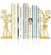 Gold bookends for Shelves (Gold Flower)