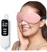 YFONG Heated Eye Mask for Dry Eyes, Sinus, Migraine, Stye, USB Wired Eye Care Mask with Heat - 3 ...