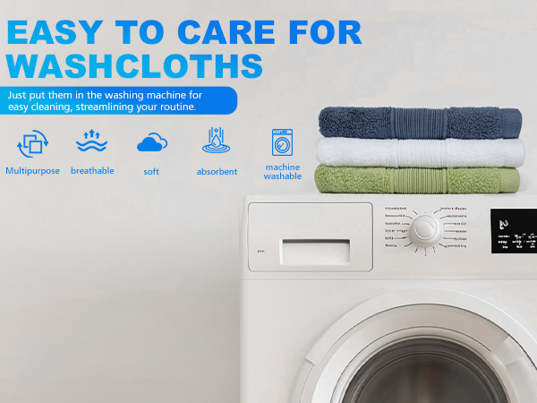 6 Pack 100% Cotton Wash Cloth