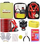 LIANXIN Car Emergency Roadside Tool Kit, Auto Emergency Kits Vehicles, with Jumper Cables kit,Car...