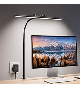 Lepro Led Desk Lamp for Home Office, Desk Light with Clamp, 11W 700LM Black | Clip on Task Light,...