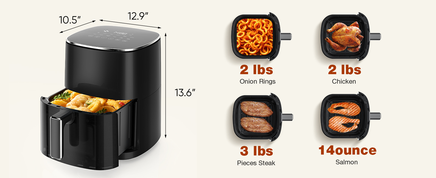 Sweetcrispy Air Fryer 6QT with Window