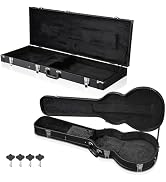 AW 2 Set Electric Guitar Hard Cases for Les Paul Style & Universal Fit | PU leather, with Lock La...
