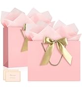 JMANNI Gift Bags with Handles, 14.6” Large Gift Bag for Presents, 2 Pcs Bags with 4 Tissue Paper ...