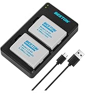 BESTON LP-E5 Battery and Charger Set for Canon EOS Rebel XS XSi T1i,1000D, 500D, 450D, Kiss F, Ki...