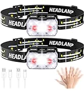 Lsnisni 7 LED Rechargeable Headlamp 2 Pack