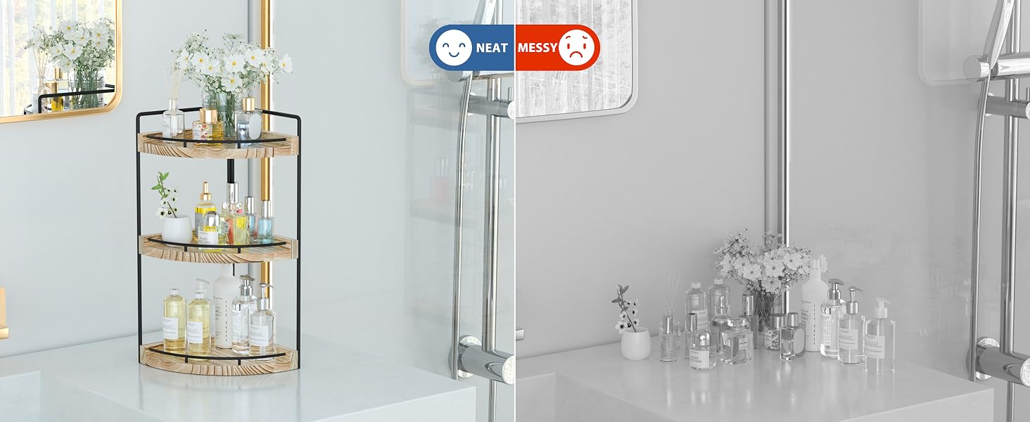 corner bathroom counter organizer