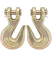 G70 5/16 Clevis Grab Hooks Heavy Duty Chain Hook for Truck Trailer, Chain Forged Alloy Steel Chai...