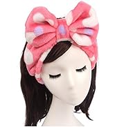 Shintop Women Fashion Lovely Soft Carol Fleece Bowknot Bow Makeup Cosmetic Shower Elastic Hair Ba...