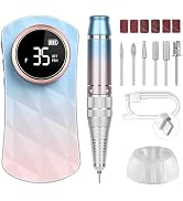 CozyZen Portable Professional Nail Drill, 35,000 RPM Rechargeable Electric Nail File, Cordless E-...