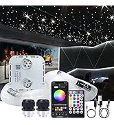 AKEPO 32W APP Twinkle Dual Head Fiber Optic Lights Kit Music Activated RGBW Star Ceiling Sky Ligh...