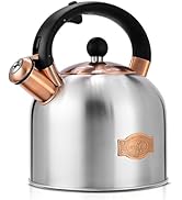 SUSTEAS Tea Kettle - 3.17QT Whistling Kettle with Ergonomic Handle - Premium Stainless Steel Tea ...
