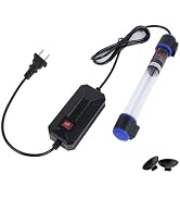 9W UVC Aquarium Light for Fish Tank and Pond – Quartz Tube Waterproof UV Lamp, Water Clarifier fo...