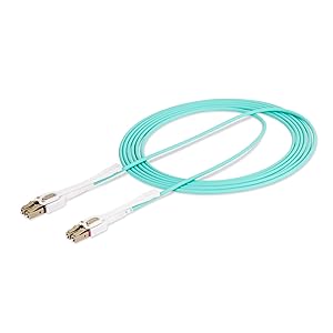 3m (10ft) LC to LC (UPC) OM4 Multimode Fiber Optic Cable w/Push-Pull Tabs, 50/125µm, 100G Networks