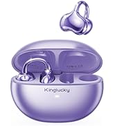 Kinglucky Upgraded Clip-On Earbuds Comfortable fit & Crystal-clear Sound, 40H Playtime Open Ear B...