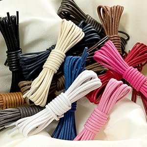 fine weave shoe laces for dress shoes or boots