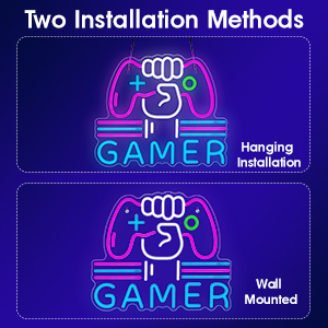 Game Time Neon Sign Led Colorful Neon Light Up Signs for Wall Decor