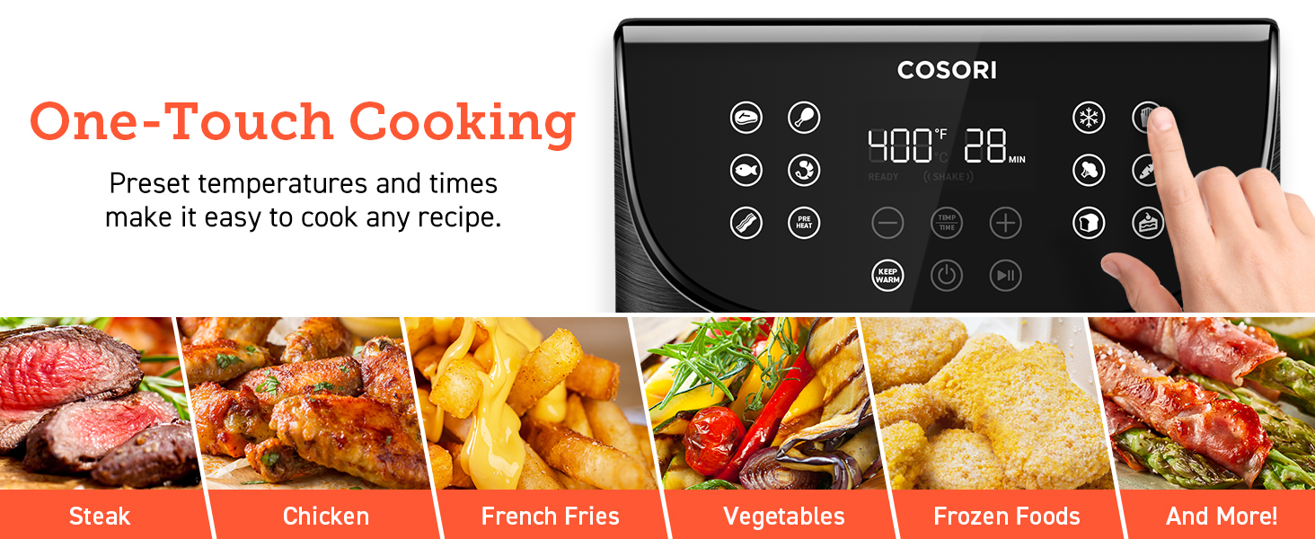 CP168 AIR FRYER COSORI ONE TOUCH COOKING