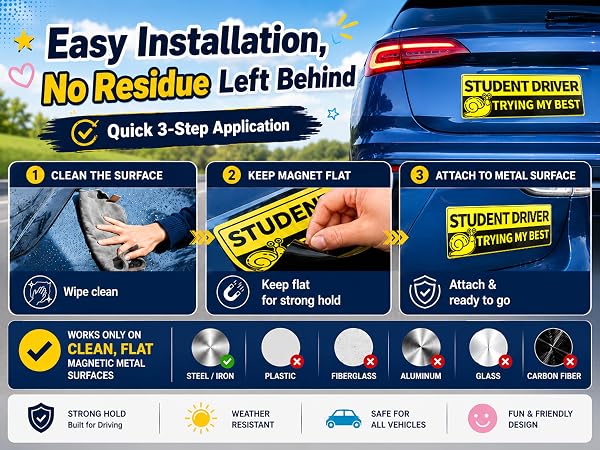 please be patient student driver magnet