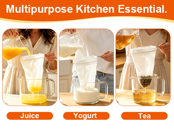Multi functional applications of mesh filter bag for coffee tea and juices