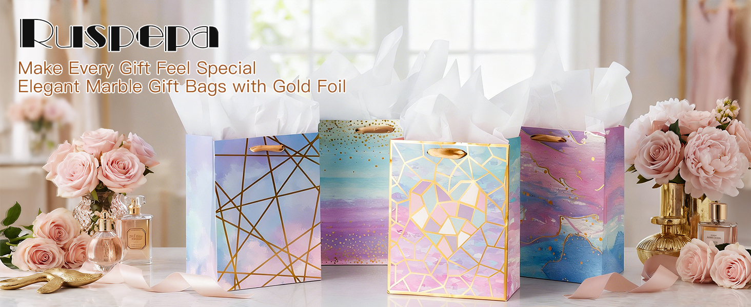 Marble Pattern Gift Bag