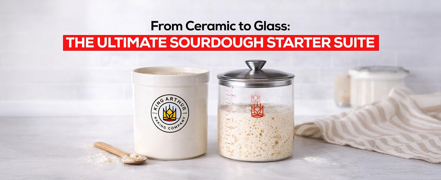 King Arthur Baking Company Classic Sourdough Storage Crock, Ceramic