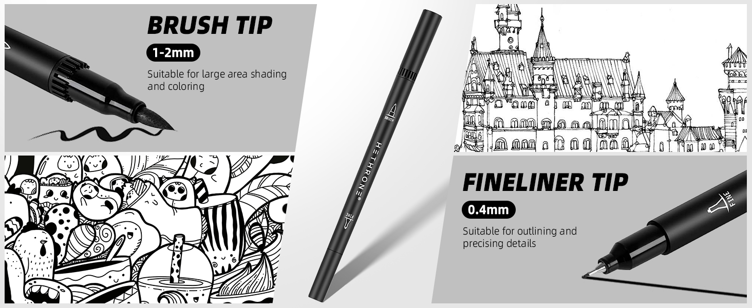 black markers