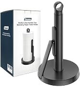 theaoo Heavy-Duty Stainless Steel Paper Towel Holder with Tension Arm – Easy One-Handed Tear, Mod...