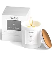 TRINIDa Aromatherapy Candle – Non-Toxic Soy Wax Candle with Citrine Crystal, Lavender Blend Essen...