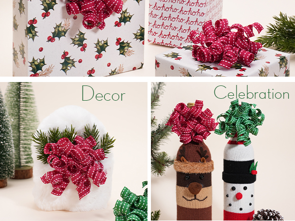 christmas bows for gift wrapping curly bows
