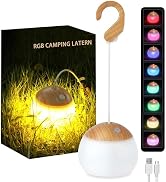 Camping Lantern, 4 Light Modes LED Camping Lantern with Hanging Hook Silicone Rechargeable Campin...