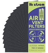 Air Vent Filter 4 x 10 Inch 14-Pack Activated Charcoal, Air Vent Floor Heater Carbon Pre-Filter S...