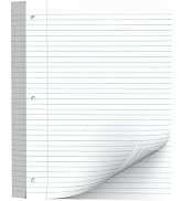 130 Sheets Loose Leaf Paper College Ruled Notebook Paper 8 x 10.5 Inch 3-Hole Punched Lined Paper...