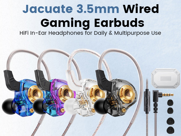 Wired IEM Earbuds, QKZ Ak6 SRS Gaming Headphones in-Ear Monitor with 11mm DD