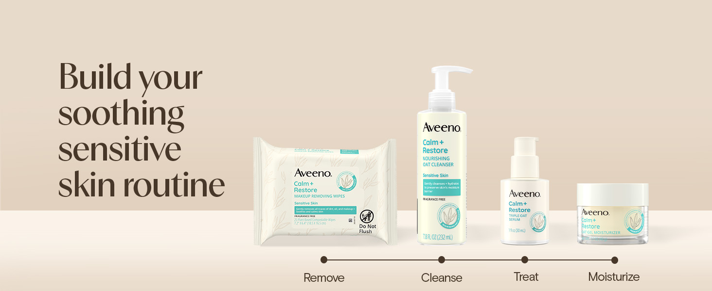 Soothing sensitive skin care routine