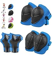 WayEee 6PCS Kids Protective Gear Set, Knee Pads for Kids 3-10 Years Old, Toddler Knee Pads and El...