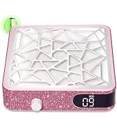 CHRISTINE SHELLY Nail Dust Collector, Cordless Dust Collector Nail Tech, Powerful Vacuum Fan Vent...